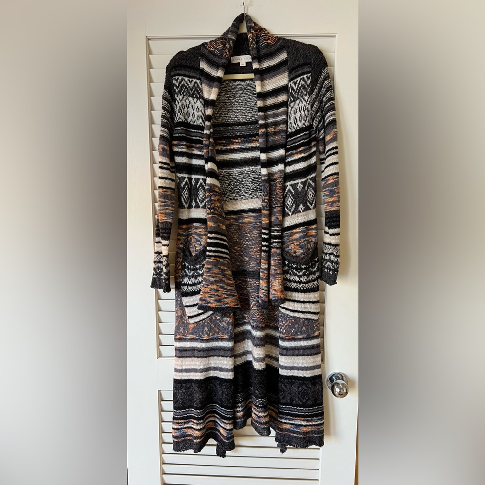 LOVESTITCH Long patterned cardigan size M/L multicolored